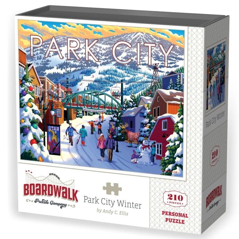 Boardwalk Puzzle Company Park City Winter Personal Puzzle, 210-Pc