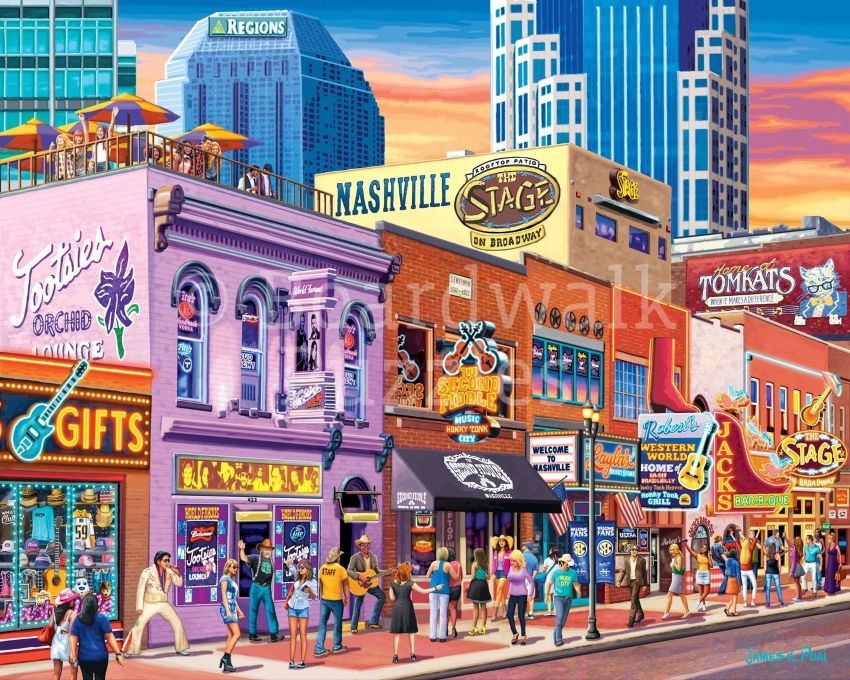 Boardwalk Nashville Music City Personal Puzzle, 210-Pc