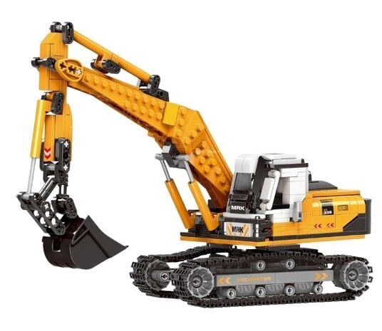 Diecast Masters Brick Blocks Excavator Toy Building Set
