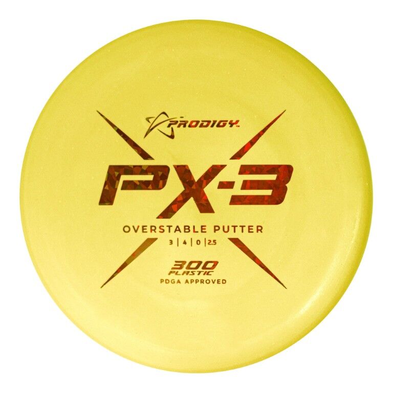 Prodigy Disc PX-3 300 Plastic Overstable Putter Assorted Colors, 174-g