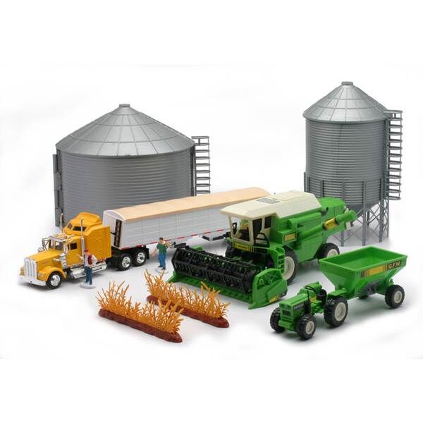 New Ray Country Life Kenworth W900 Truck And Silo Playset