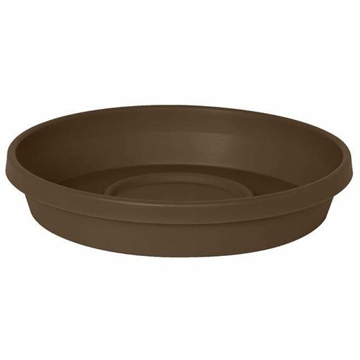 Bloem 12 in Terra Plant Saucer Tray For Planters - Chocolate Brown