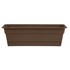 Bloem 24 in Dura Cotta Window Box Planter With Tray - Chocolate Brown