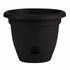Bloem 6 in Lucca Self Watering Planter With Saucer - Black