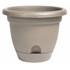 Bloem 6 in Lucca Self Watering Planter With Saucer - Pebble Stone