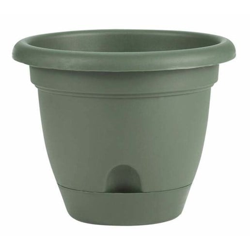 Bloem 10 in Lucca Self Watering Planter With Saucer - Living Green