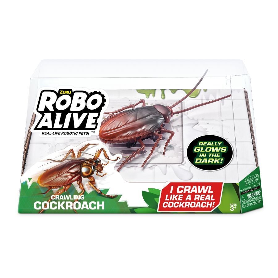 Zuru RoboAlive Robotice Crawling Cockroach Glow In The Dark