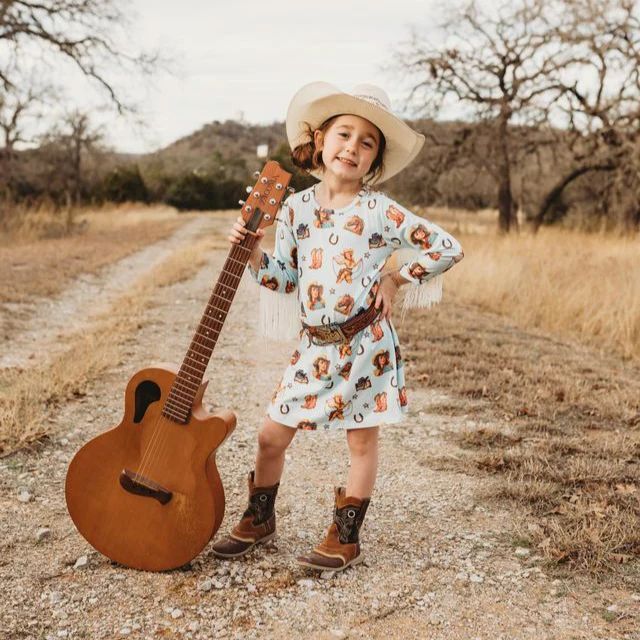 Shea Baby Girl's Vintage Cowgirl Fringe Dress
