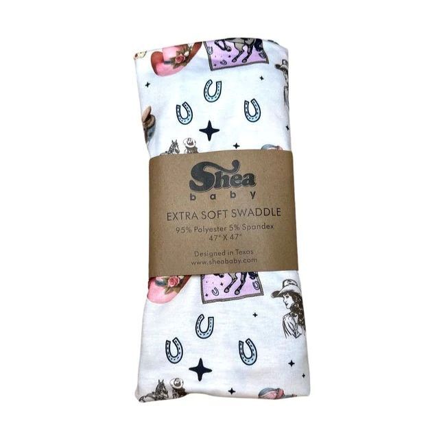Shea Baby Infant Vintage Cowgirl Swaddle