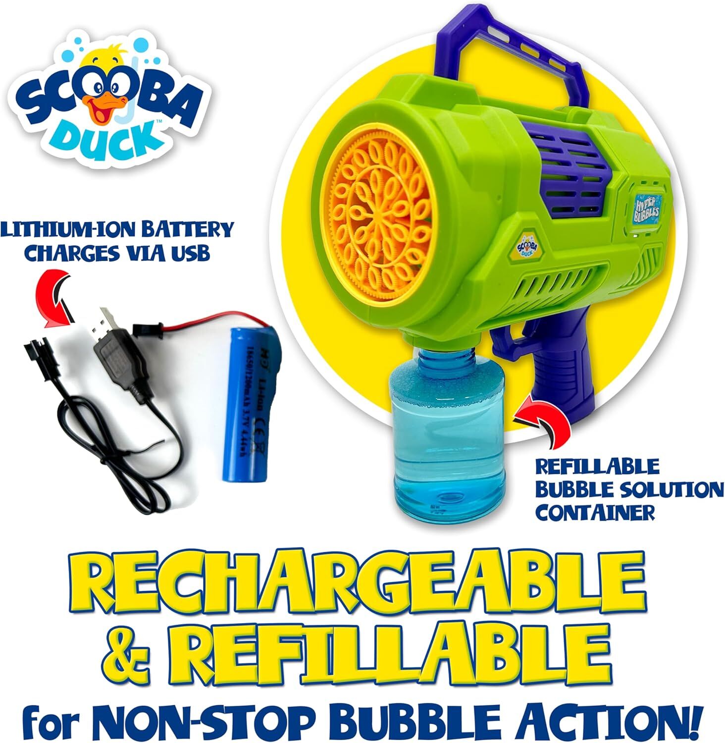Scooba Duck Hyper Bubbles Rechargeable Blaster