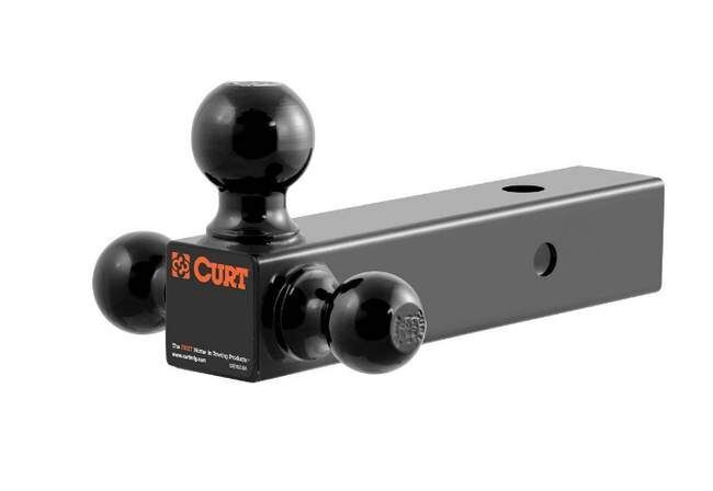 Curt Black Multi-Ball Mount Hollow Shank, 2 1/2-In