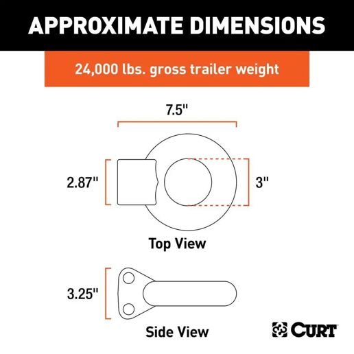 Channel-Style Lunette Ring (24,000 lbs., 3 I.D., Raw) #48660 Channel-Style Lunette Ring (24,000 lbs., 3 I.D., Raw) #48660
