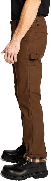 Full Blue Men's Carpenter Fleece Lined Regular Fit Canvas Stretch Performance Pant