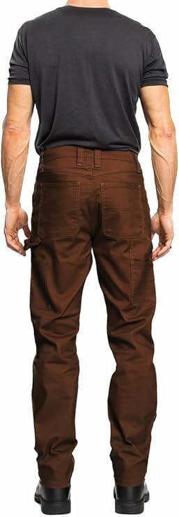 Full Blue Men's Carpenter Fleece Lined Regular Fit Canvas Stretch Performance Pant