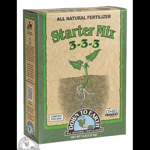 Down To Earth Starter Mix 3-3-3 Fertilizer - 5 lb