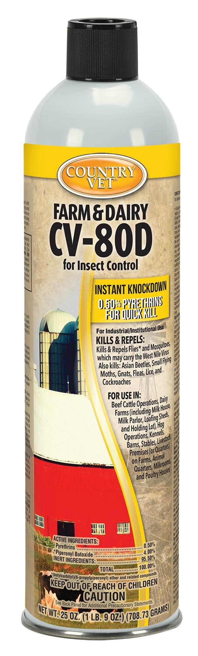 Country Vet Farm And Dairy Cv80-D Fly Bomb With 0.5% Pyrethins And 4.0% Pbo