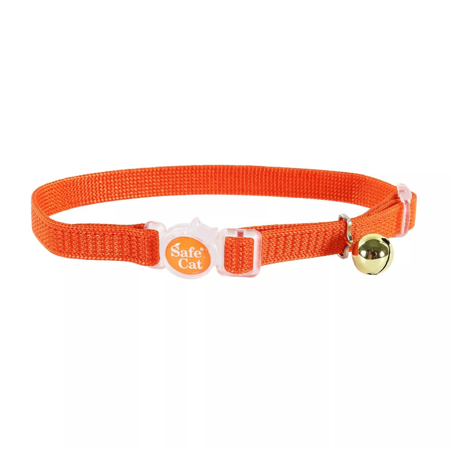Safe Cat Adjustable Snap-Proof Breakaway Collar, Sunset Orange, 3/8 in. x 8 - 12 in.