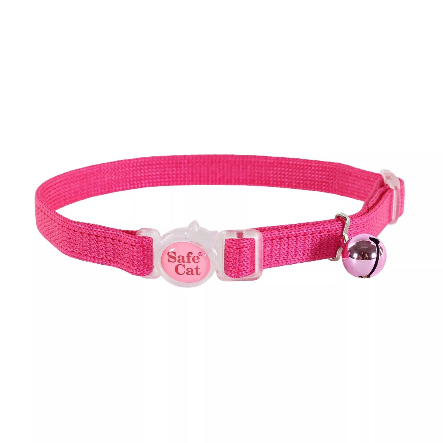 Safe Cat Adjustable Snap-Proof Breakaway Collar, Pink Flamingo, 3/8 in. x 8 - 12 in.
