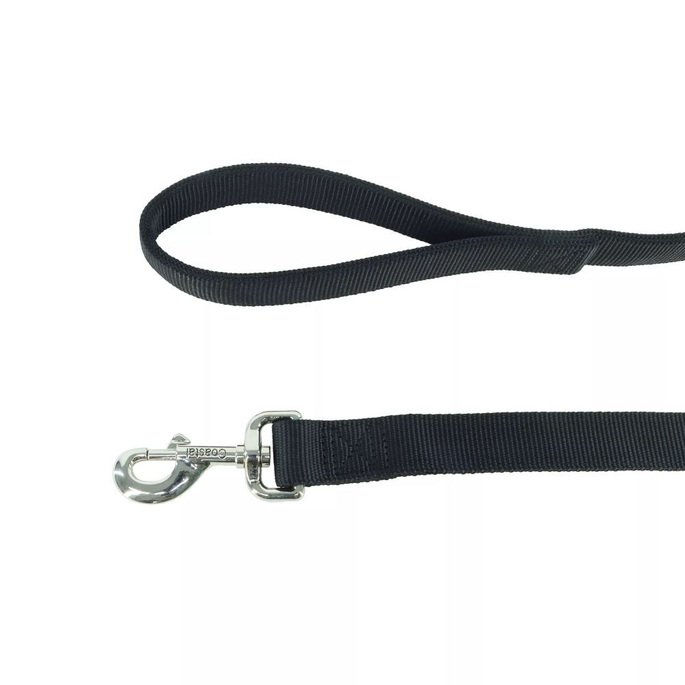 Coastal Pet Products Black Double-Ply Dog Leash, 1-In x 6-Ft
