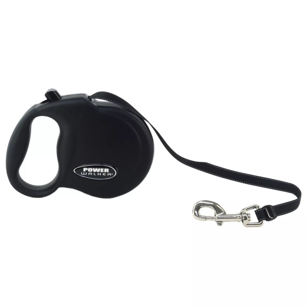 Power Walker Black X-Small Retractable Dog Leash, 16-Ft