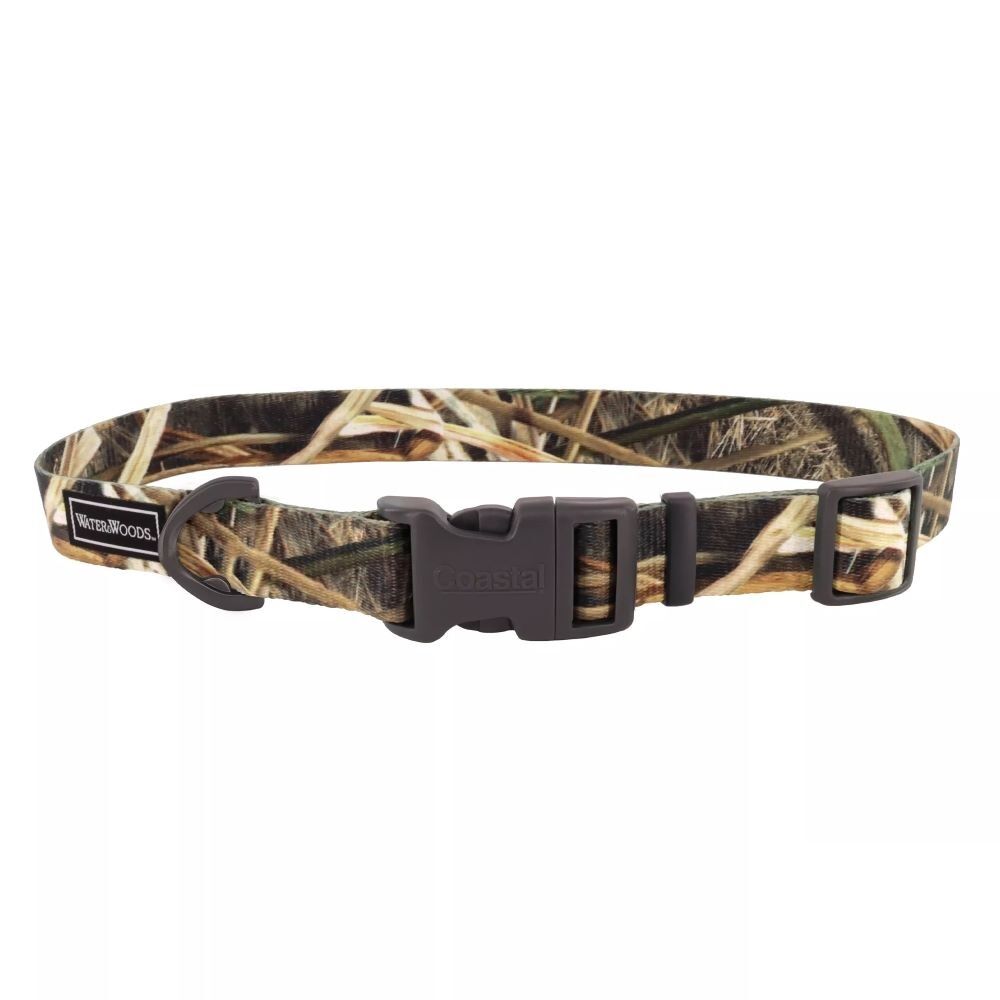 Coastal Pet Water & Woods Shadow Grass Blades Adjustable Dog Collar, Small