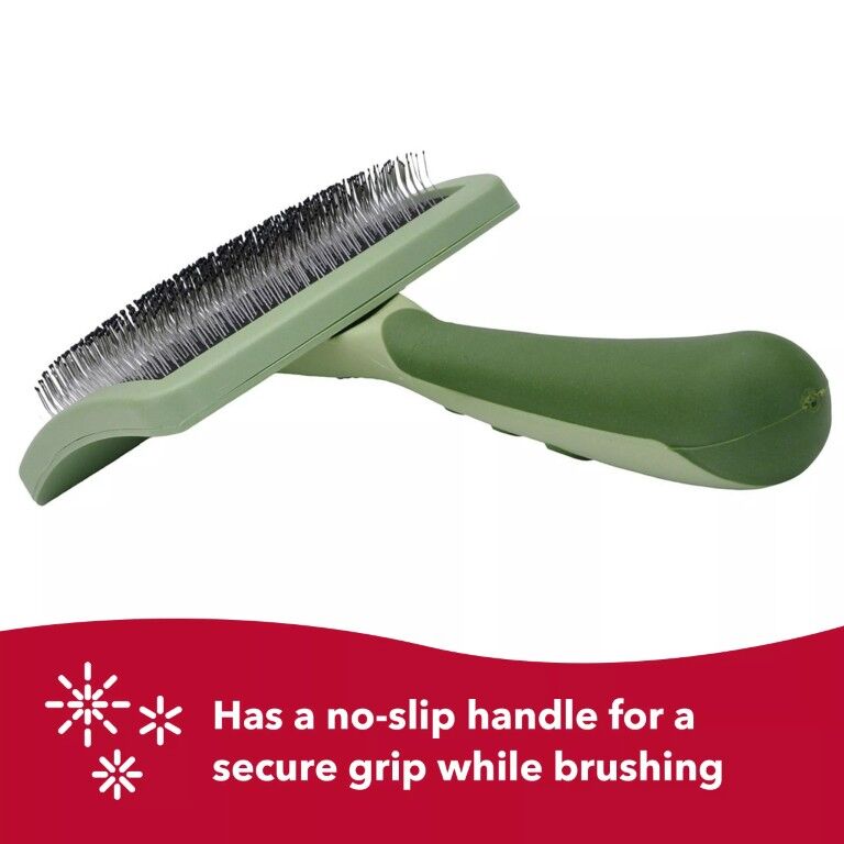 Safari Curved Firm Slicker Medium Dog Brush, 6.75 X 4.25-In