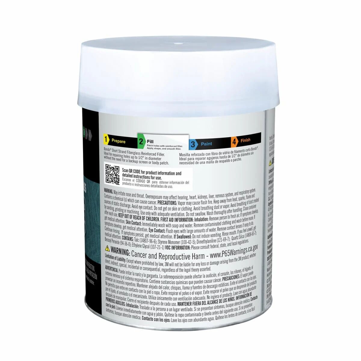 3M Bondo Short Strand Fiberglass Reinforced Filler, 1-Qt