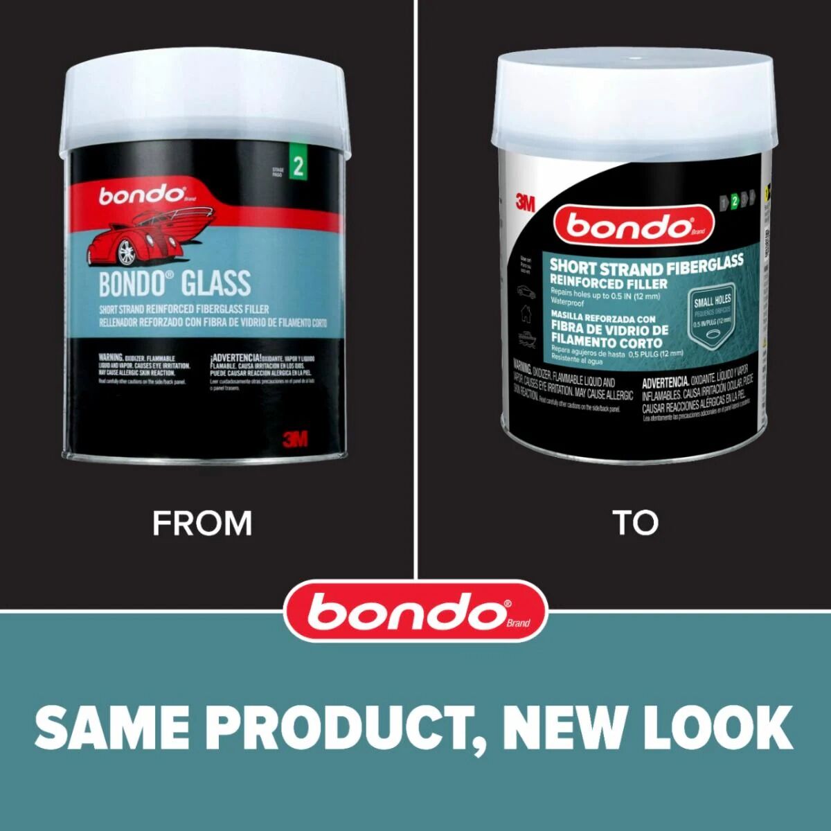 3M Bondo Short Strand Fiberglass Reinforced Filler, 1-Qt