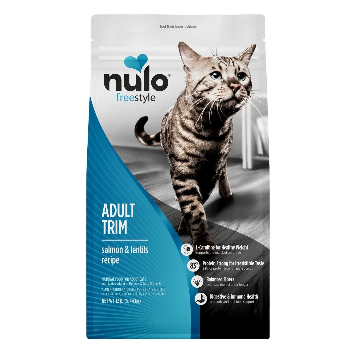 Nulo FreeStyle Adult Trim Salmon & Lentils Recipe Cat Food, 12 lb.