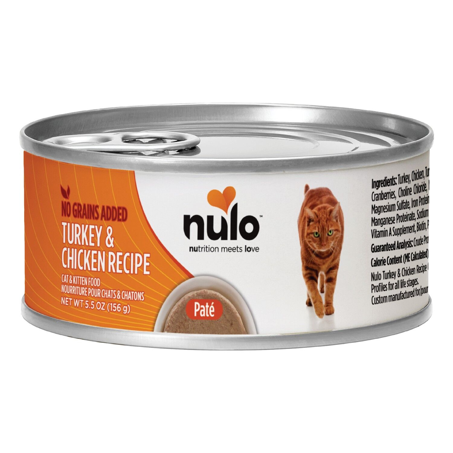 Nulo Paté Turkey & Chicken Recipe Cat Food, 5.5 oz.