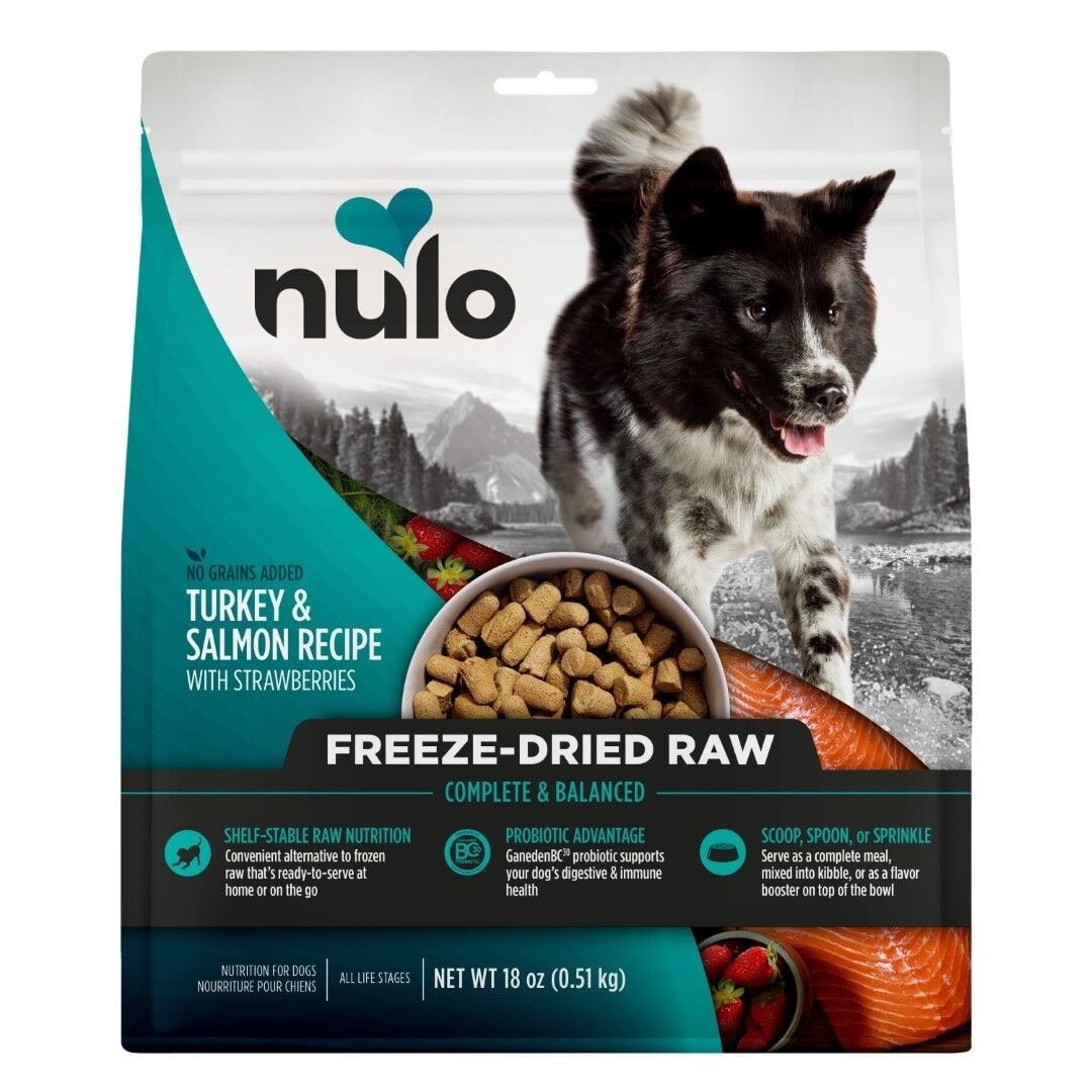 Nulo Freeze-Dried Raw Turkey & Salmon With Strawberries Dog Food, 18 oz.