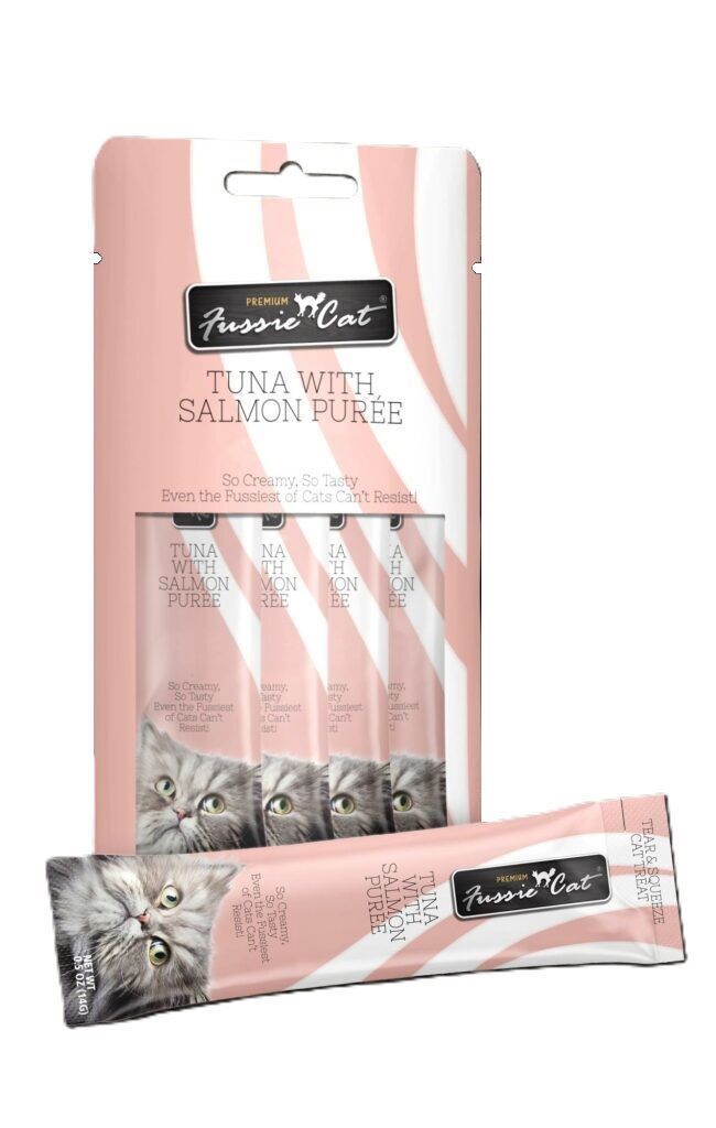 Fussie Cat Tuna with Salmon Purée Cat Food, 2-Oz