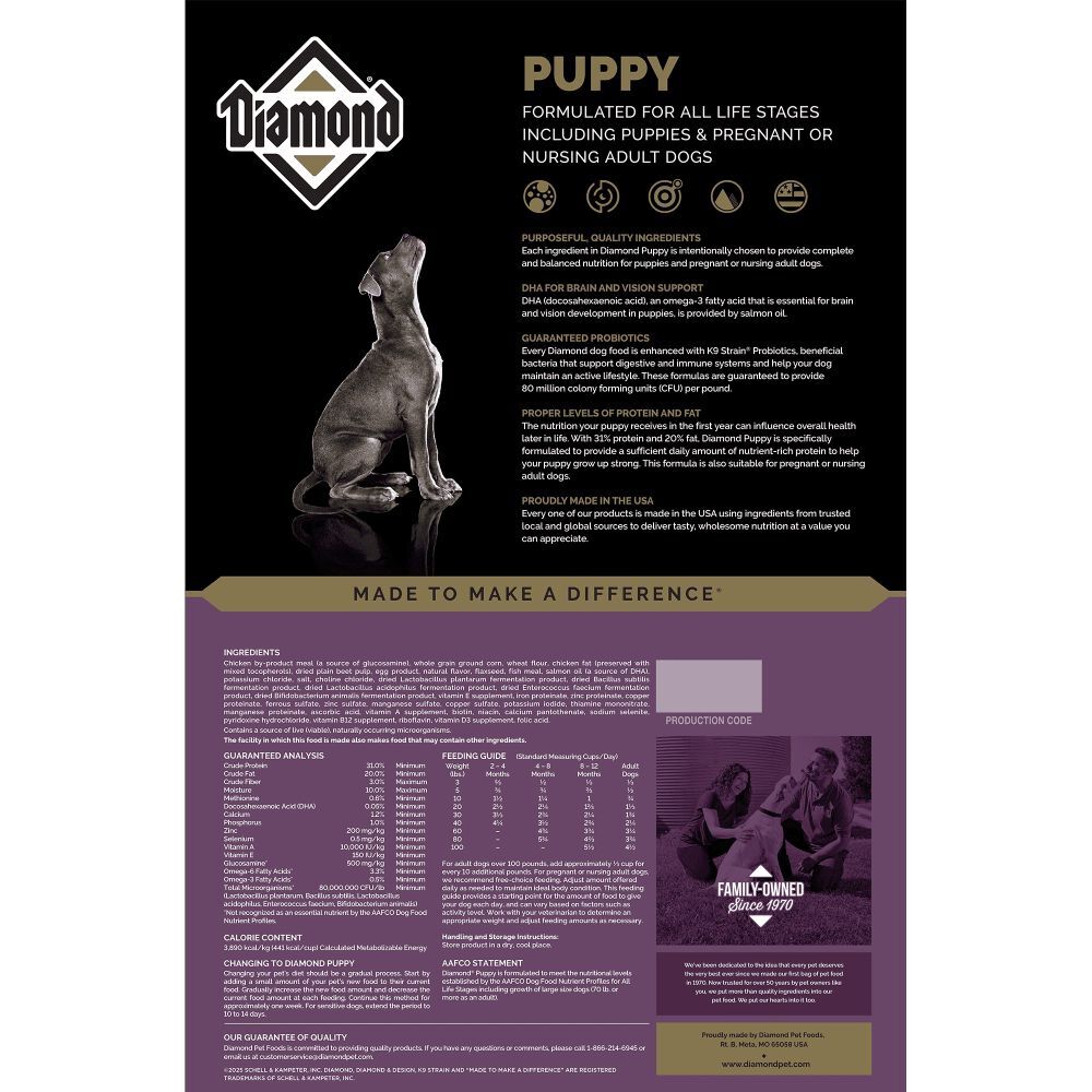 Diamond Puppy Food, 40-Lb