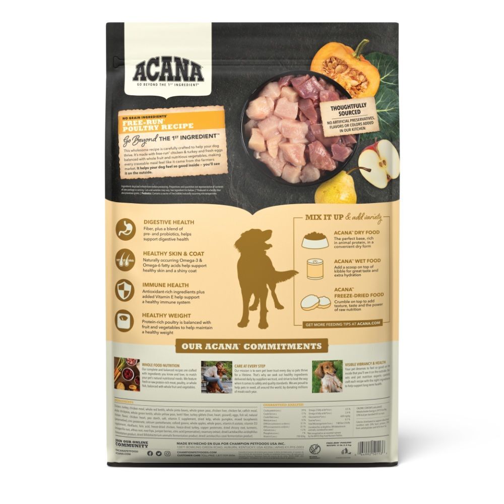 Acana Free-Run Poultry Recipe Dog Food, 4.5-Lb
