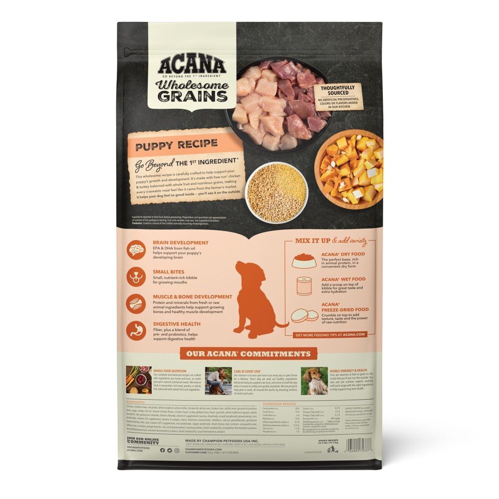 Acana Wholesome Grains Recipe Puppy Food,4-Lb