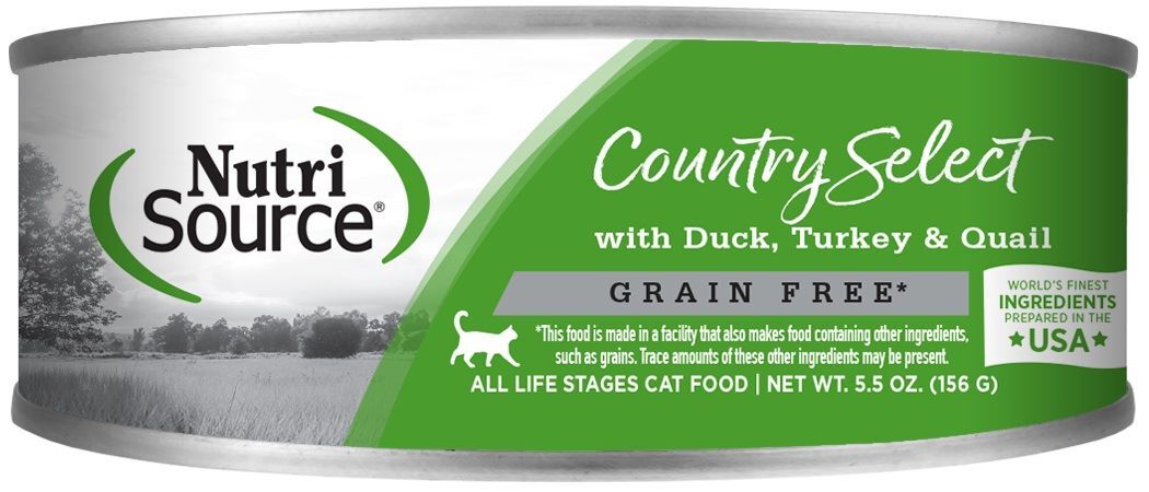NutriSource Grain Free Country Select Wet Cat Food, 5.5-Oz