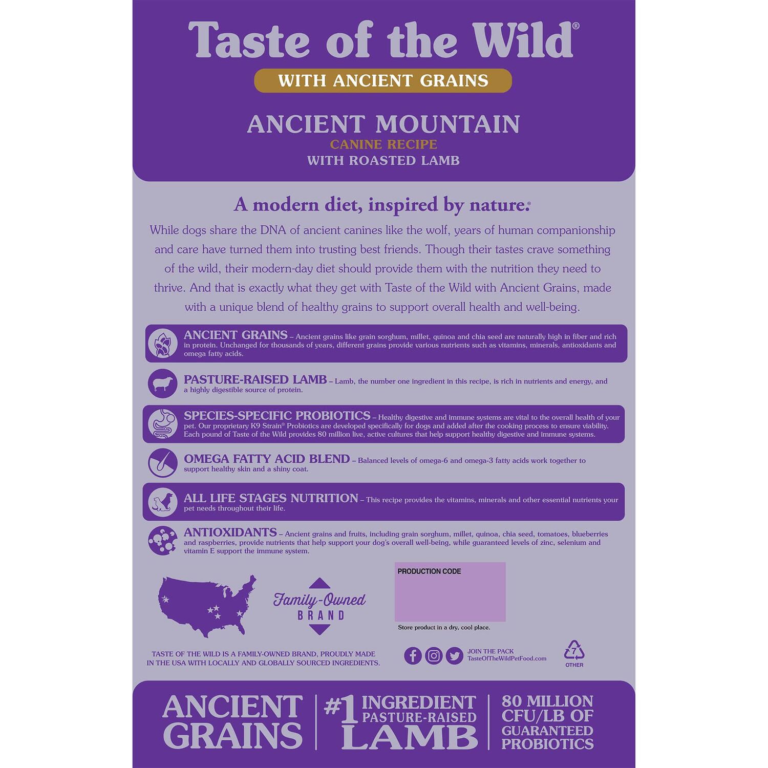 Taste of the Wild Ancient Mountain Dog Food, 28-Lb
