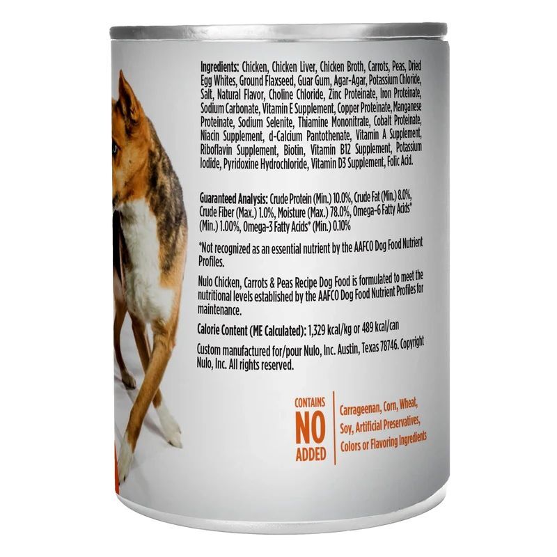Nulo FreeStyle Chicken, Carrots & Peas Recipe Dog Food, 13-Oz