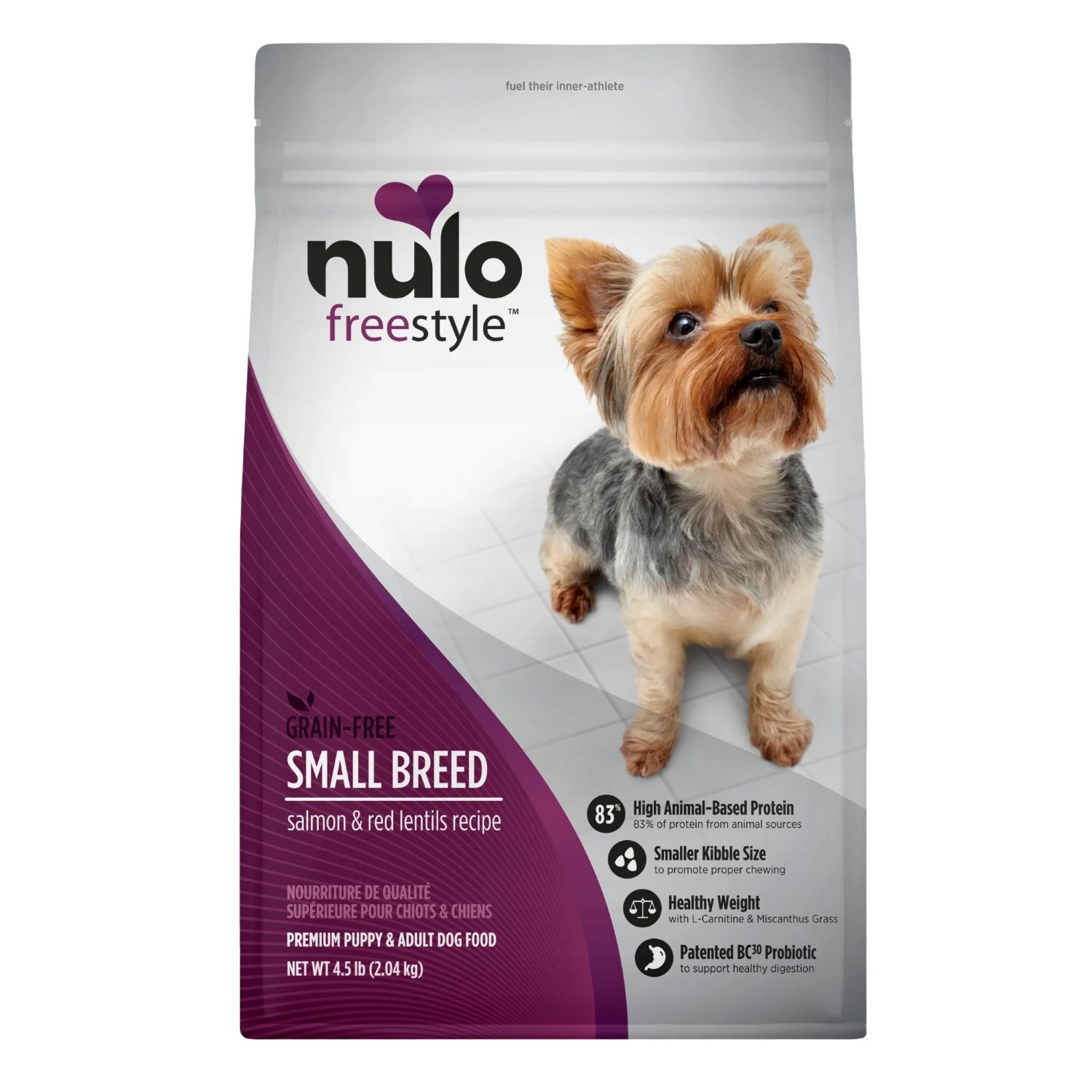 Nulo FreeStyle High-Protein Kibble For Small Breeds Salmon & Red Lentils Recipe Dog Food, 4.5-Lb