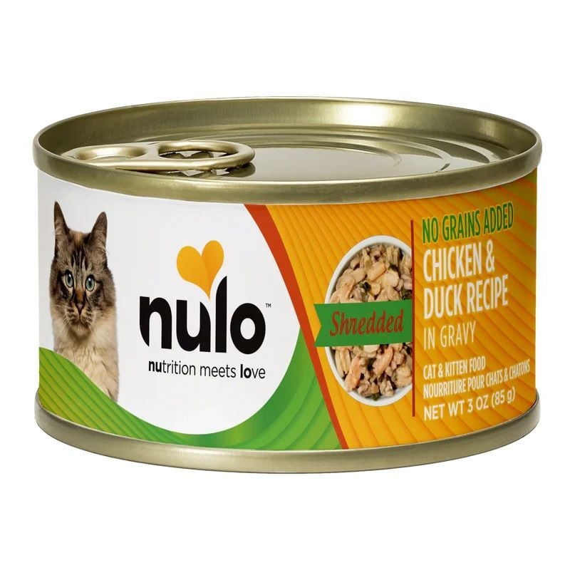 Nulo Shredded Chicken & Duck In Gravy Recipe Cat Food, 3-Oz