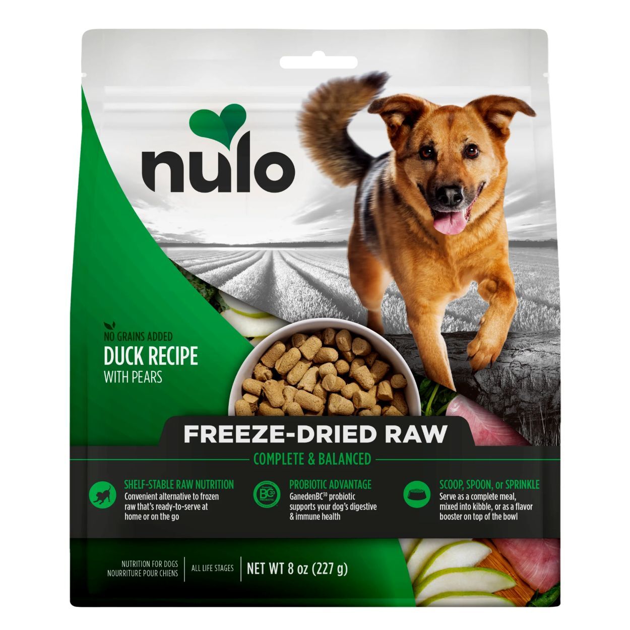 Nulo Freeze-Dried Raw Duck & Pears Dog Food, 18-Oz