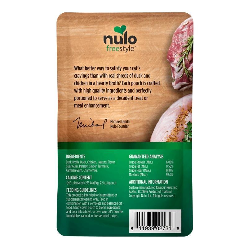 Nulo FreeStyle Chunky Duck & Chicken Broth Cat Food, 2.8-Oz