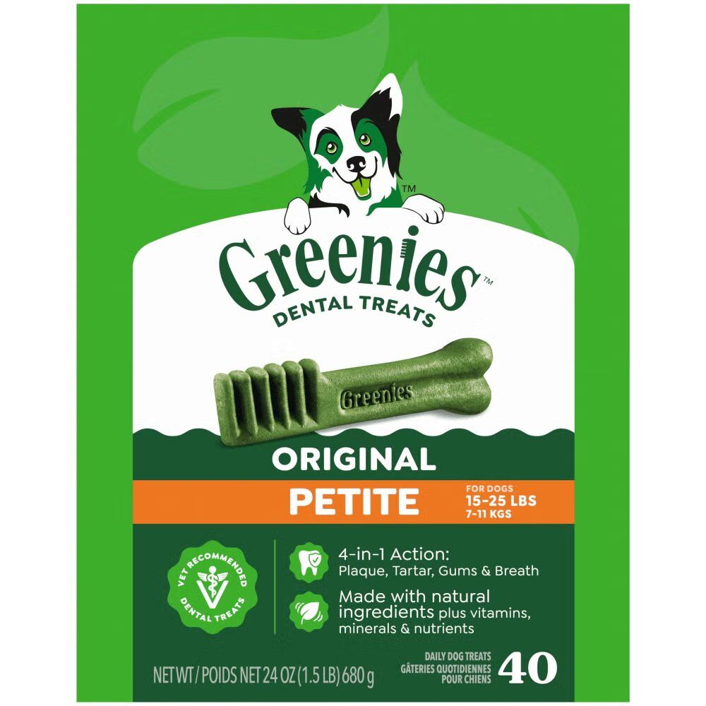 Greenies Original Adult Dental Dog Treats Petite Size, 24 oz.
