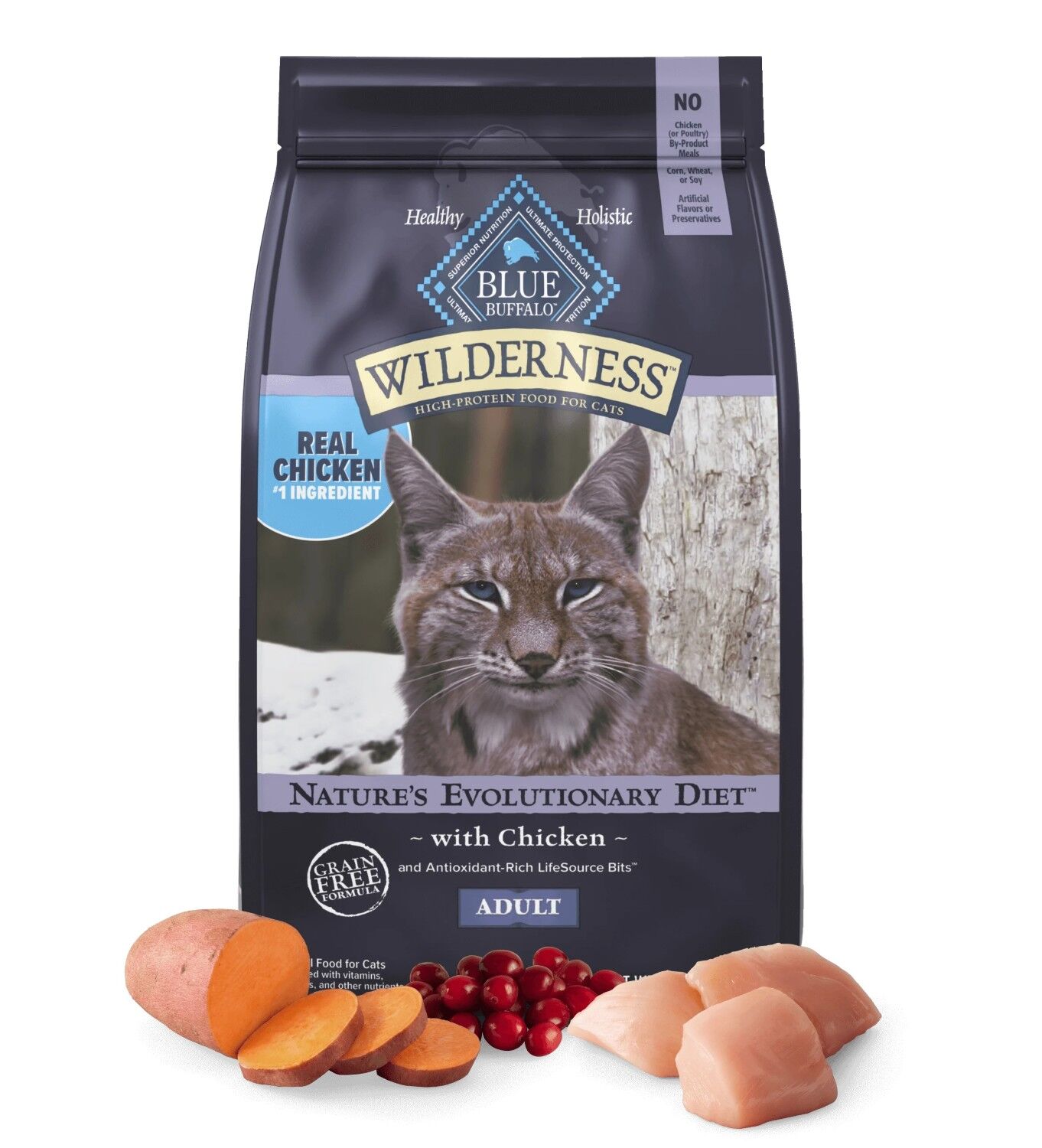 Blue Buffalo Wilderness Chicken Recipe Cat Food, 12 lb.
