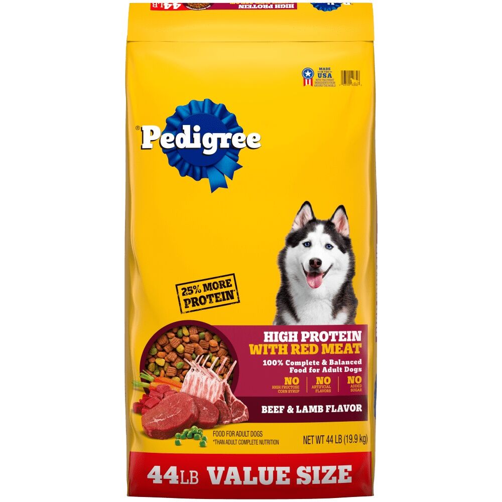 PEDIGREE High Protein Beef & Lamb Flavor Dog Food, 44 lb.