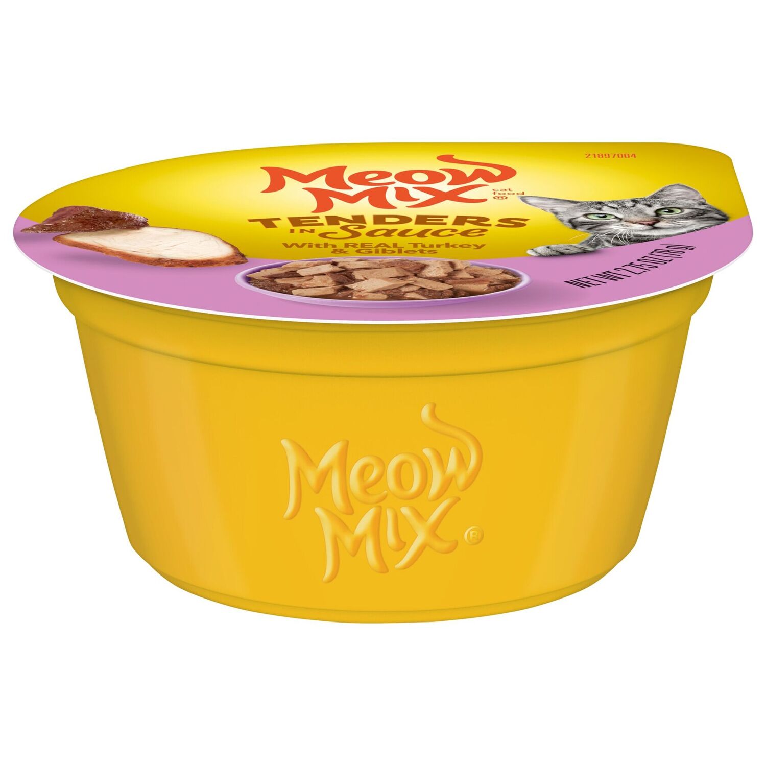 Meow Mix Tenders In Sauce With Real Turkey & Giblets Cat Food, 2.75-Oz