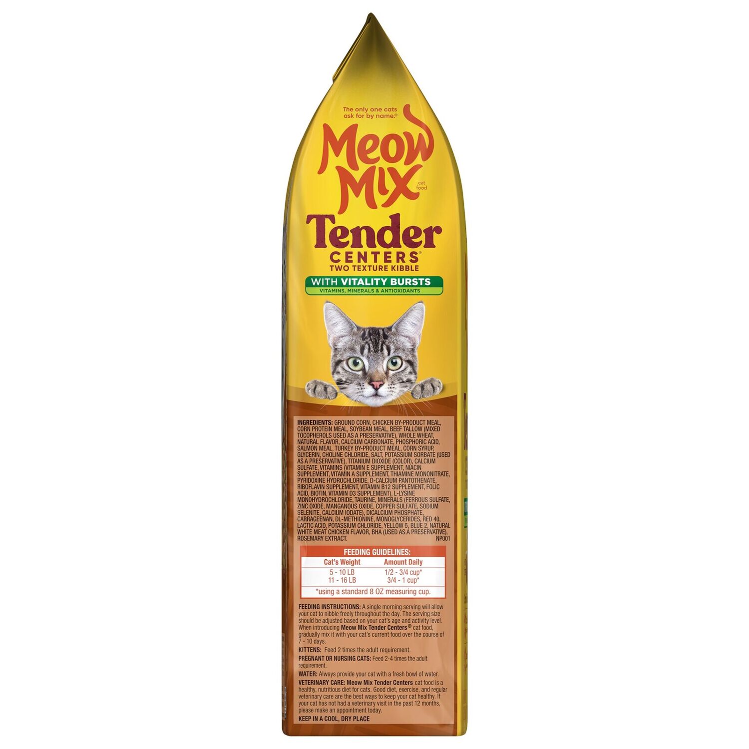 Meow Mix Tender Centers With Vitality Bursts Salmon & Turkey Flavors Cat Food, 3-Lb