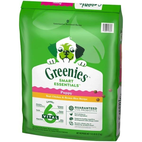 Greenies Smart Essentials Puppy High Protein Real Chicken & Brown Rice Dog Food, 13.5-Lb