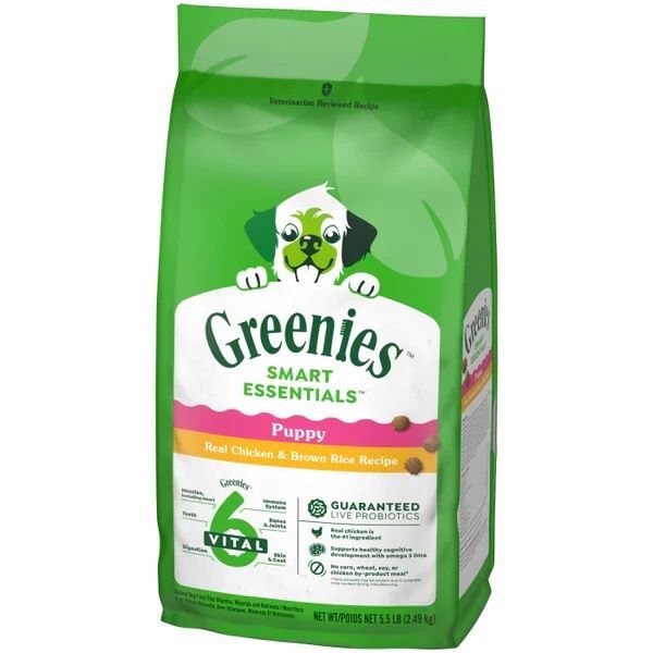 Greenies Smart Essentials Puppy High Protein Real Chicken & Brown Rice Dog Food, 5.5-Lb