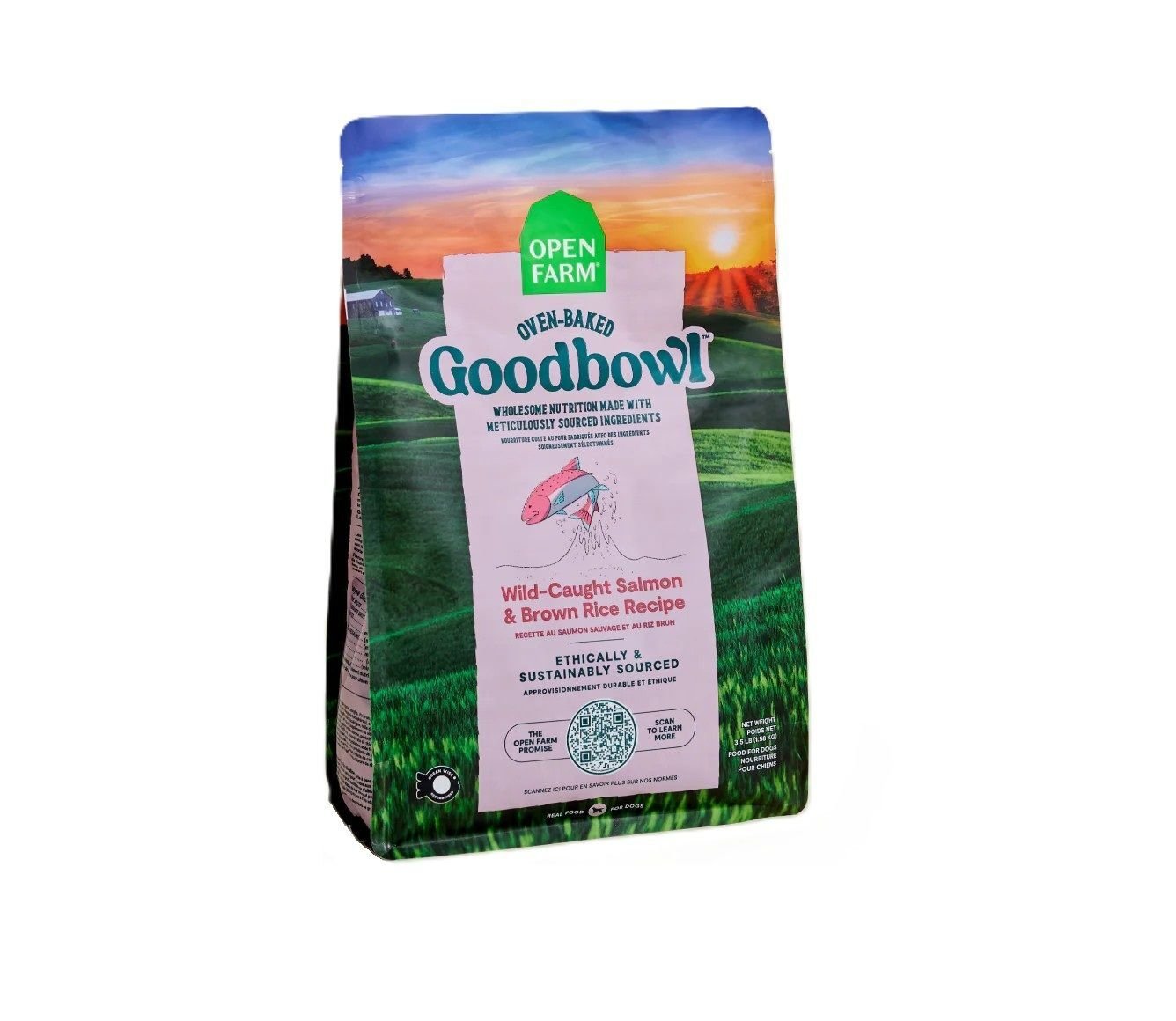 Open Farm Goodbowl Wild-Caught Salmon & Brown Rice Dog Food, 22-Lb